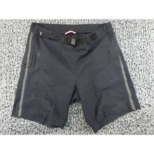 Rapha Randonee Cycling Shorts Mens 32 Black Reflective Commuter Touring Belted